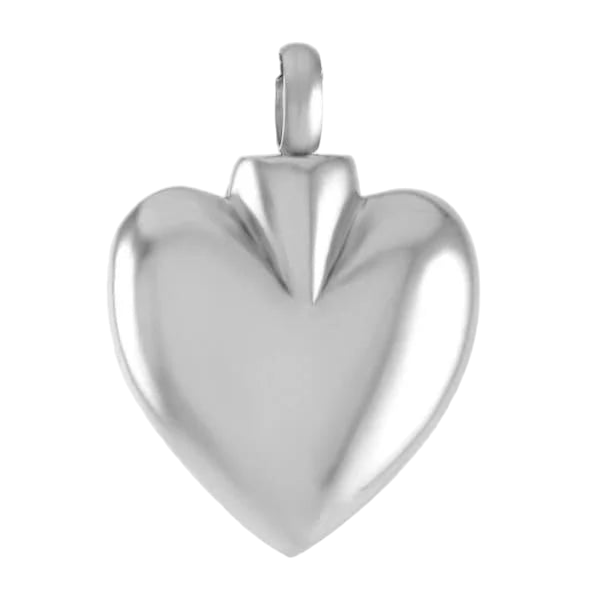 Heart-shaped ash jewelry made of steel – memorial jewelry