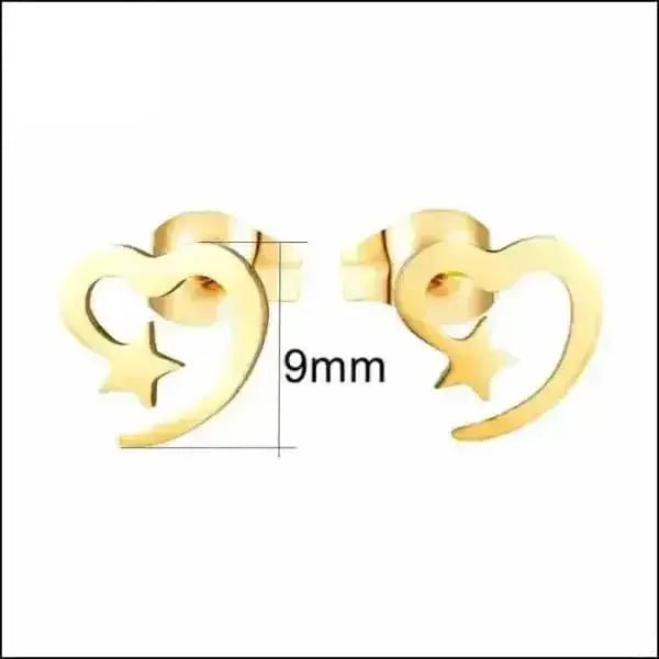 Goudkleurige bassleutel oorbellen.