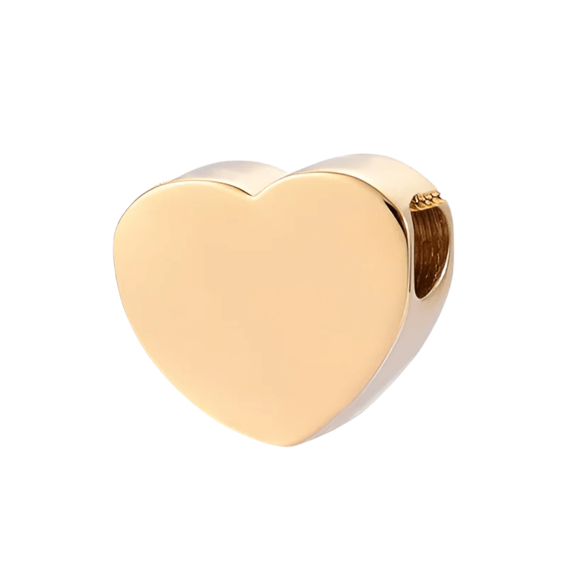 Gold-colored ash pendant heart – steel – 13mm