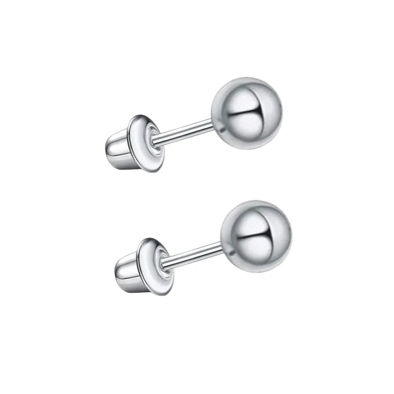 Stalen kinderoorbellen - bolletjes oorknopjes 3mm - schroefsluiting - oor6259 - 72425 - Oorbellen kopen# - 3mm - alles