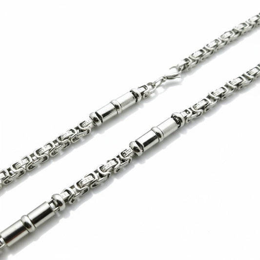 Stalen Konings Ketting met Versace Motief - Aramat Jewels - Halskettingen - cadeautip