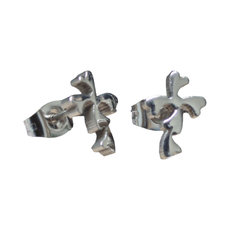 Stalen Kruisjes Oorbellen Zilverkleurig – 10x7mm - oor2799 - LJE1154 - Oorbellen kopen# - 10mm - alles - cadeau