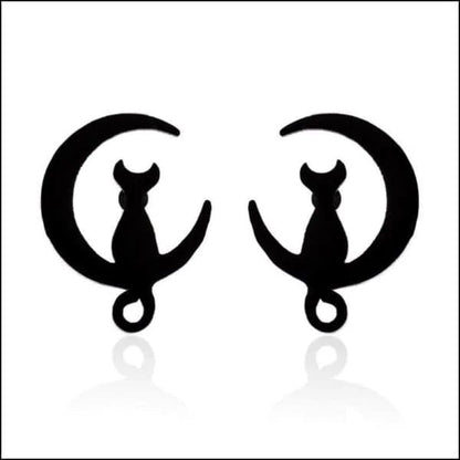 Een paar oorbellen voor zwarte katten