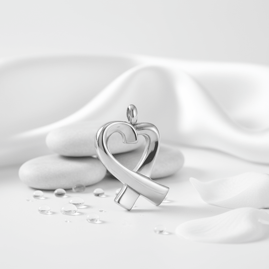 Stalen open hart ashanger – gedenksieraad - Aramat Jewels - Gedenkhangers - cadeautip