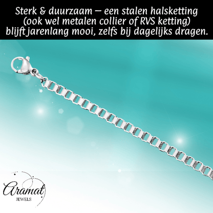 Stalen Venetiaanse Ketting - Aramat Jewels - Halskettingen - cadeautip