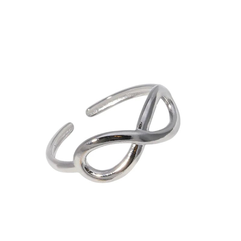 Stalen Verstelbare Open Ring - Infinity Symbool - One Size - ring266 - 161010 - Ringen kopen