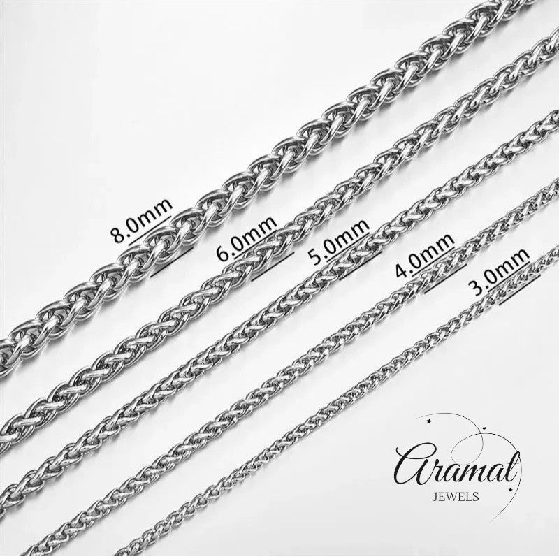 Foxtail Necklace Stainless Steel 65 cm – 6 mm