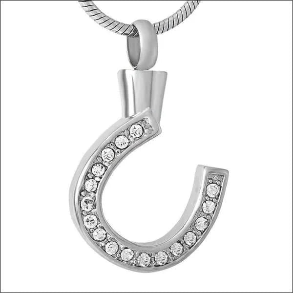 Stalen Zilveren Hoefijzer Ashanger - Aramat Jewels - Gedenkhangers - Rouwsieraad