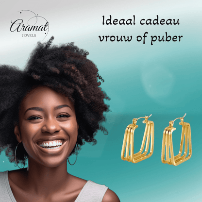 Statement oorringen dames vierkant - 27mm - oor6400 - 69932 - Oorringen kopen# - 27mm - alles - cadeau