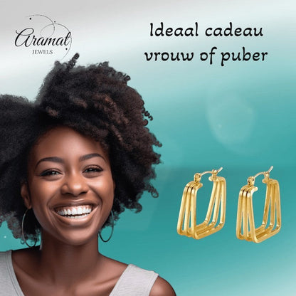 Statement oorringen dames vierkant - 27mm - oor6400 - 69932 - Oorringen kopen# - 27mm - alles - cadeau