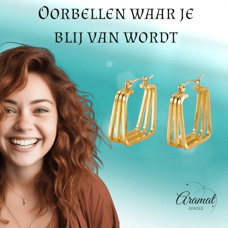 Statement oorringen dames vierkant - 27mm - oor6400 - 69932 - Oorringen kopen# - 27mm - alles - cadeau