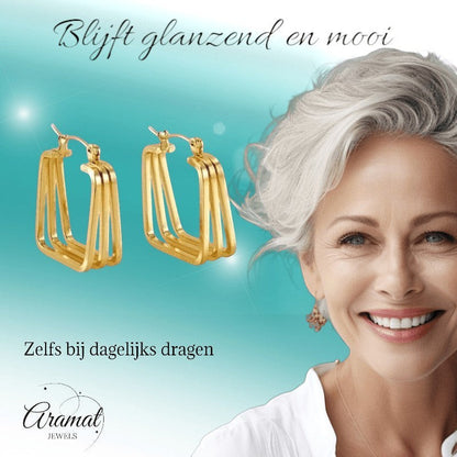 Statement oorringen dames vierkant - 27mm - oor6400 - 69932 - Oorringen kopen# - 27mm - alles - cadeau