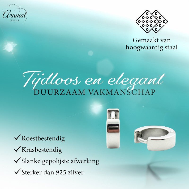 Stijlvolle Kinder Oorbellen met Scharnier - Aramat Jewels - Oorringen - cadeautip