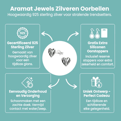 Stijlvolle Zwart Wit Oorbellen - Aramat Jewels - Oorbellen - cadeautip