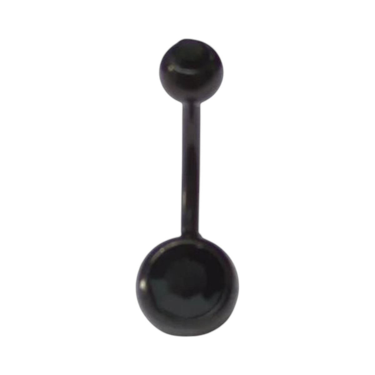 Stylish black navel piercing with zirconia