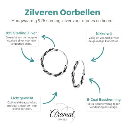 Tijdloze Bali Hoepeloorringen 16mm - Aramat Jewels - Oorringen - cadeautip