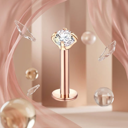 Tragus Helix Piercing – Roségoud – AB Zirkonia - Aramat Jewels - Piercings - cadeautip