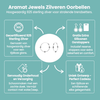 Unisex Bali Oorringen 16mm - Stijlvol Cadeau - Aramat Jewels - Oorringen - cadeautip