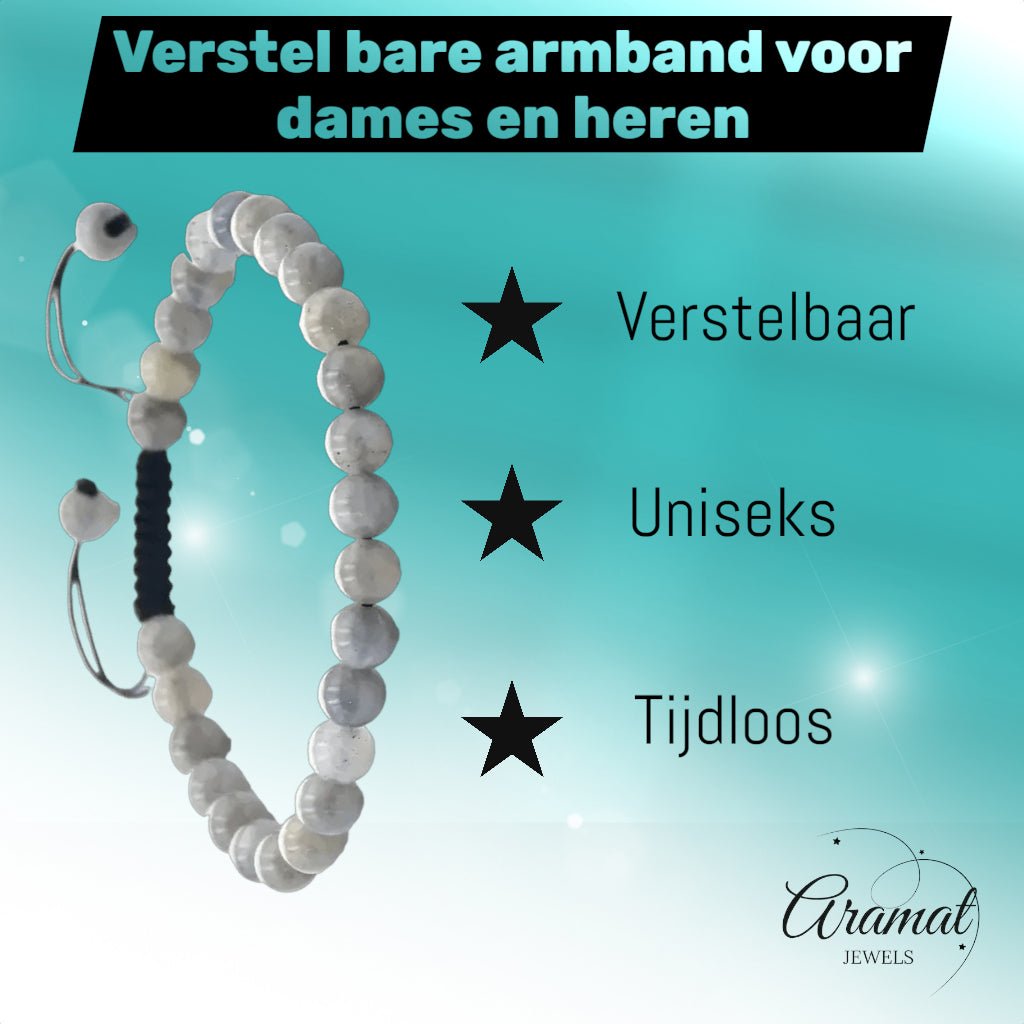 Verstelbare Labradoriet Armband - Aramat Jewels - Armbanden - cadeautip