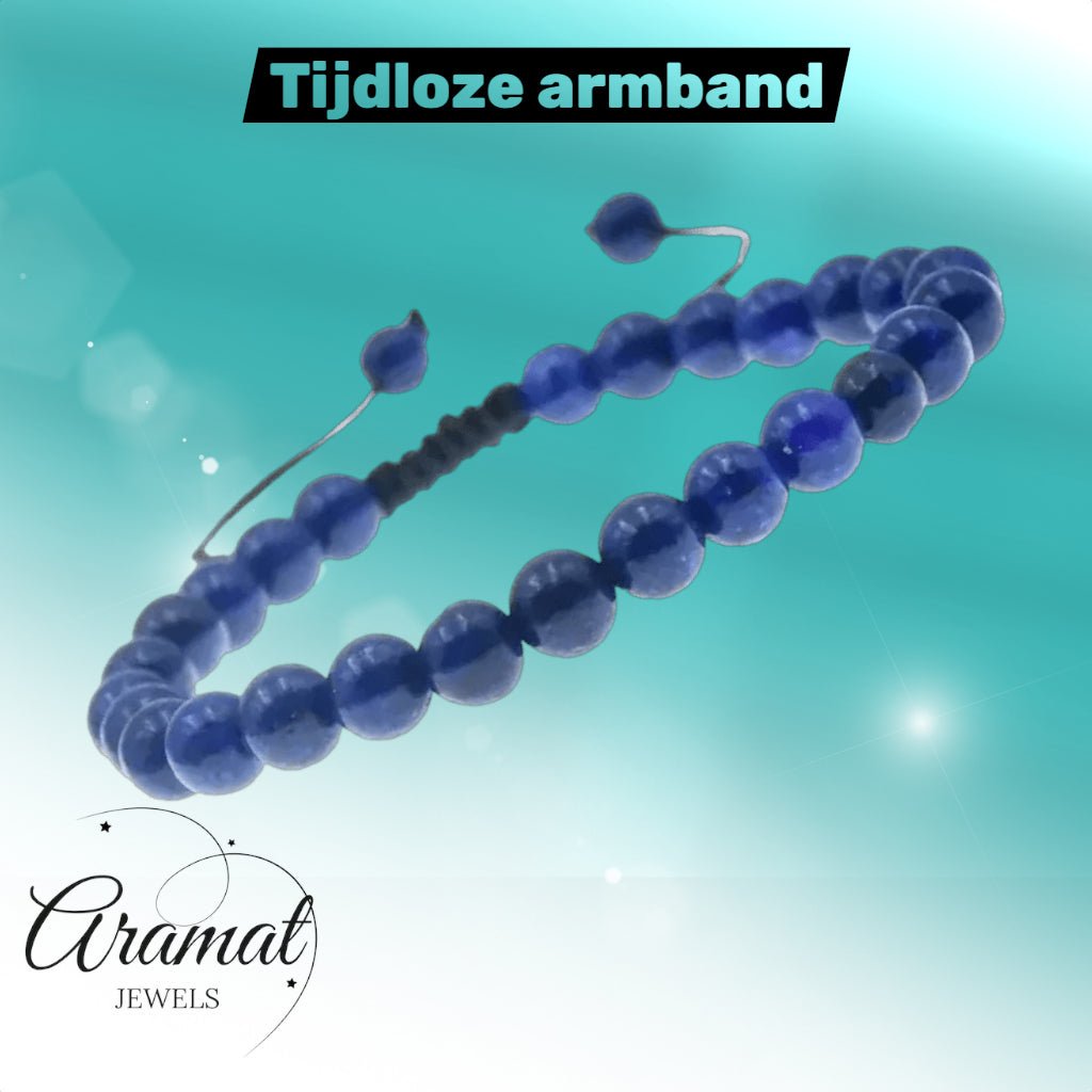 Verstelbare Lapis Lazuli Armband natuursteen - Aramat Jewels - Armbanden - cadeautip