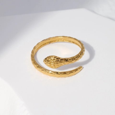 Verstelbare Slangenring van RVS - Cobra Design (13 mm) - Aramat Jewels - Ringen - cadeautip