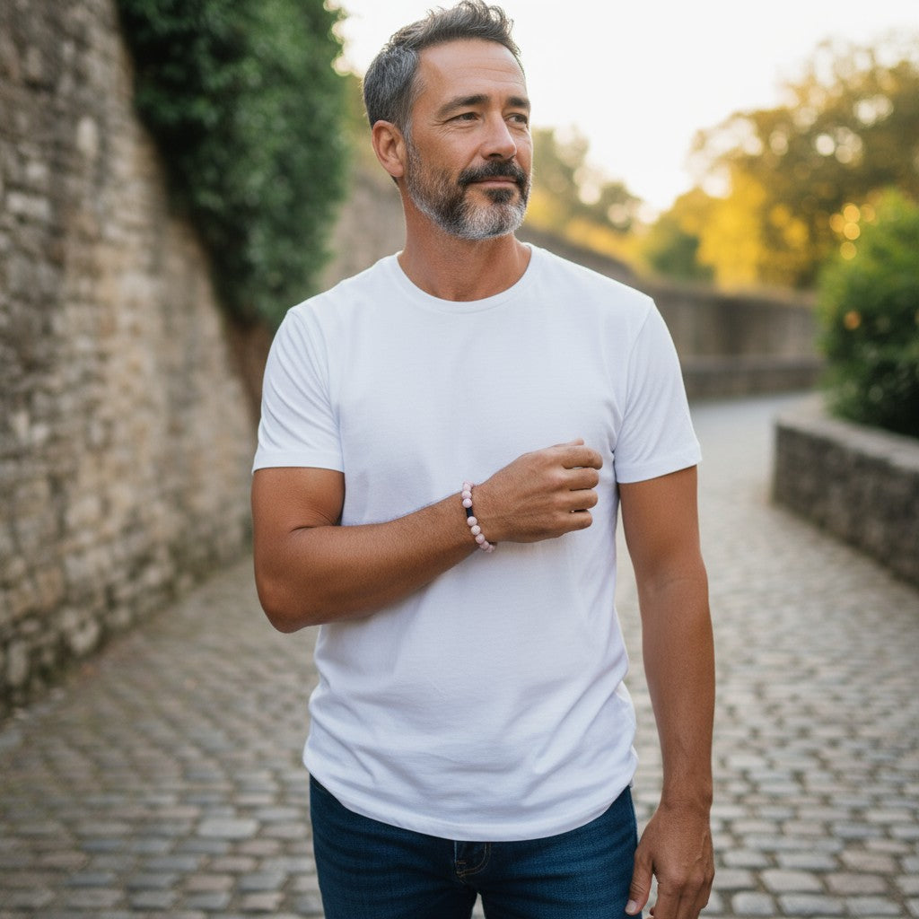 Adjustable Rhodochrosite Natural Stone Bracelet