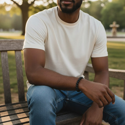 Adjustable Black Stone Bracelet