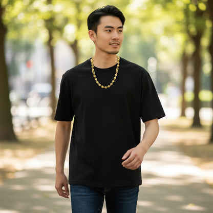 Steel Fantasy Necklace with Greek Motif