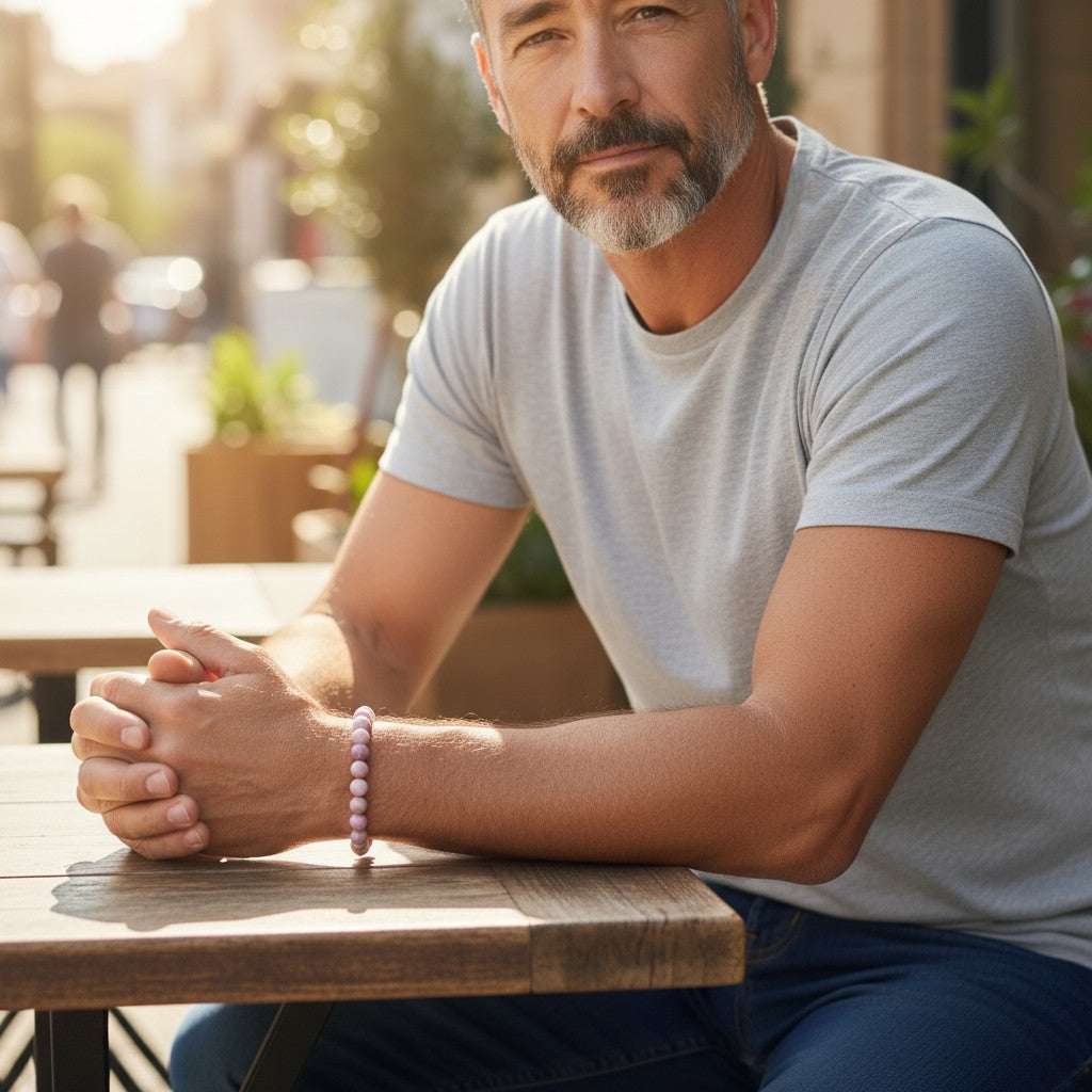 Adjustable Rhodochrosite Natural Stone Bracelet