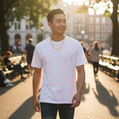 Steel Fantasy Necklace with Greek Motif