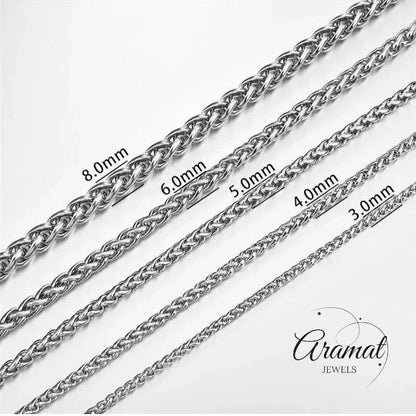 Vossenstaart Halsketting RVS 75 cm – 10 mm - Aramat Jewels - Halskettingen - cadeautip