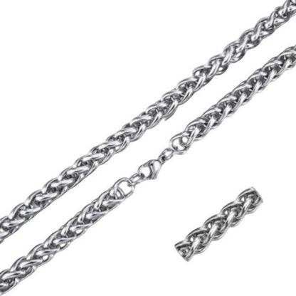 Vossenstaart Halsketting RVS 75 cm – 10 mm - Aramat Jewels - Halskettingen - cadeautip