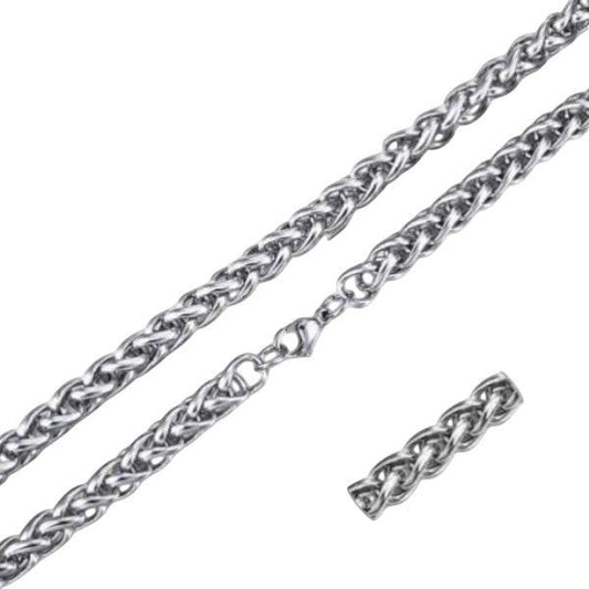 Vossenstaart Halsketting RVS 75 cm – 10 mm - Aramat Jewels - Halskettingen - cadeautip
