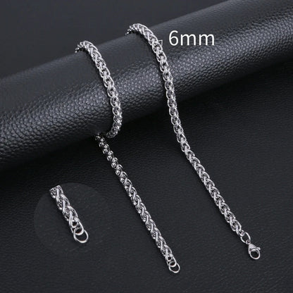 Vossenstaart Halsketting RVS 75 cm – 6 mm - Aramat Jewels - Halskettingen - cadeautip