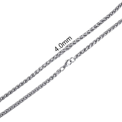 Foxtail Necklace Stainless Steel 80 cm – 4 mm