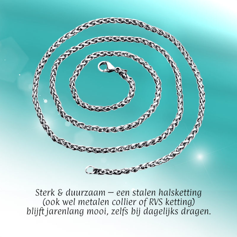 Foxtail Necklace Stainless Steel 85 cm – 5 mm