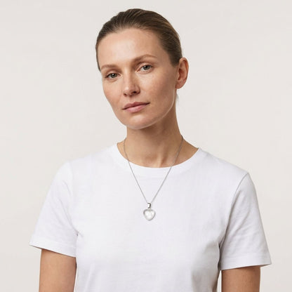 Witte Kwarts Hartjes Hanger natuursteen - Aramat Jewels - Hangers - cadeautip