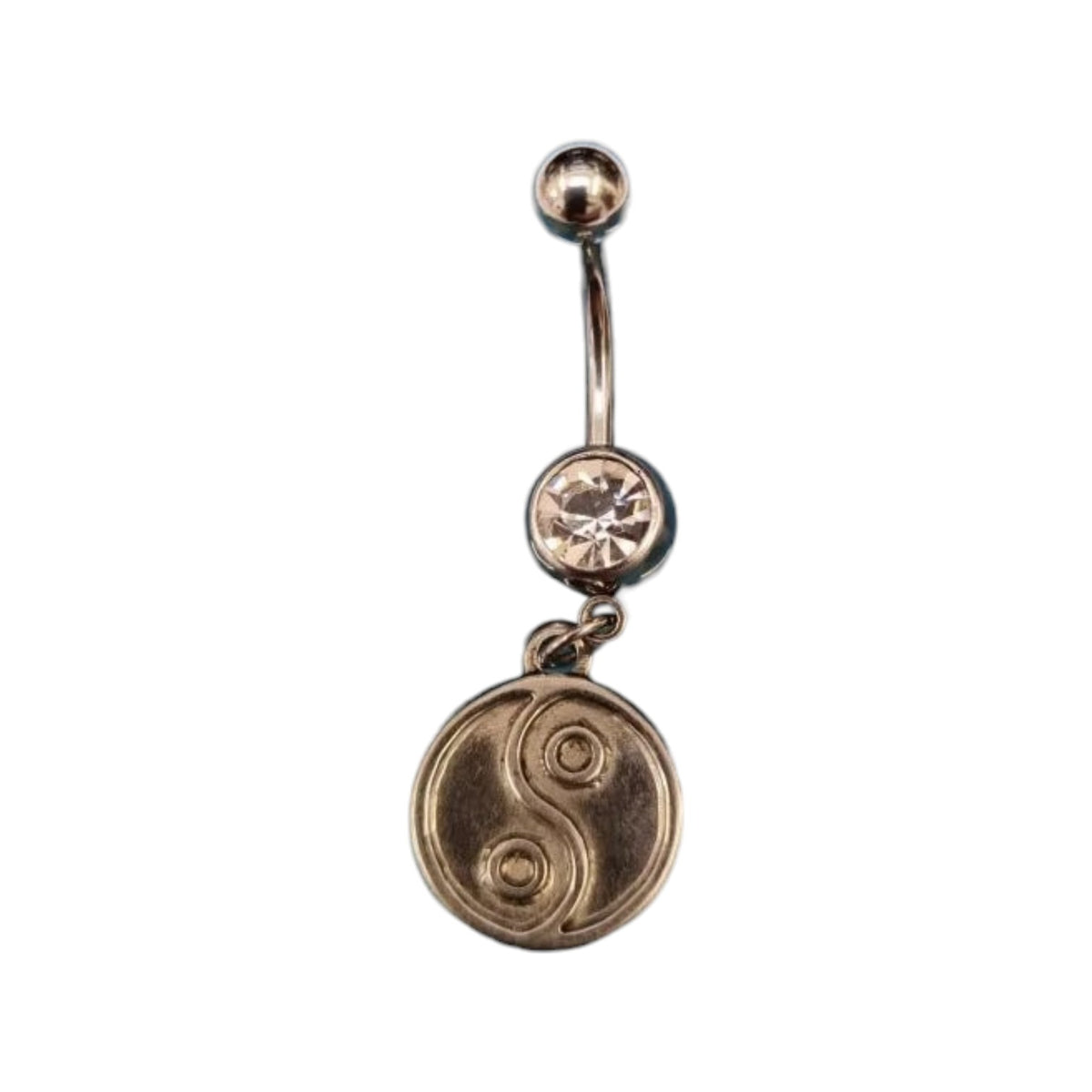 Yin Yang Coin Navel Piercing