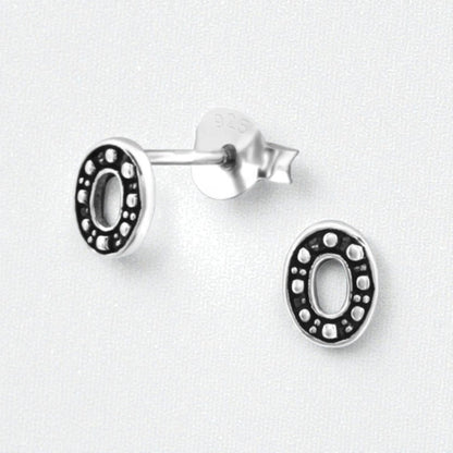 Zilveren Bali Oorbellen Ovaal - Geoxideerd Zilver - Aramat Jewels - Oorbellen - cadeautip
