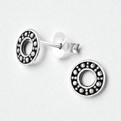 Zilveren Bali Oorbellen Rond - Open Cirkel - Aramat Jewels - Oorbellen - cadeautip