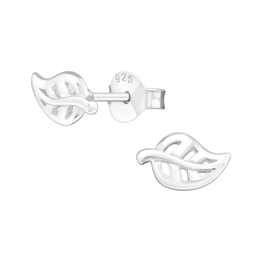 Zilveren Blaadje Oorbellen – 7x5mm - Aramat Jewels - Oorbellen - cadeautip