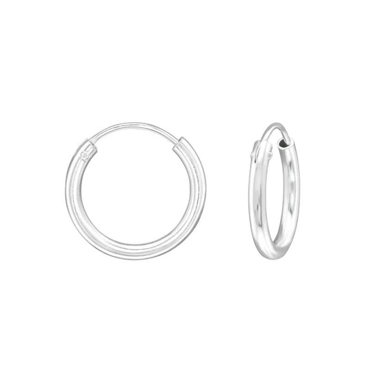 Zilveren Dunne Huggies Oorringen - 16mm - oor545 - 552 - Oorringen kopen# - 16mm - 925 Zilver