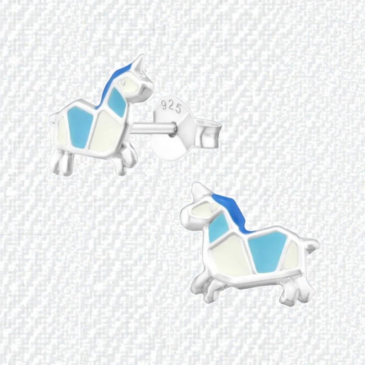 Zilveren Eenhoorn Oorbellen voor meisje - Aramat Jewels - Oorbellen - cadeautip