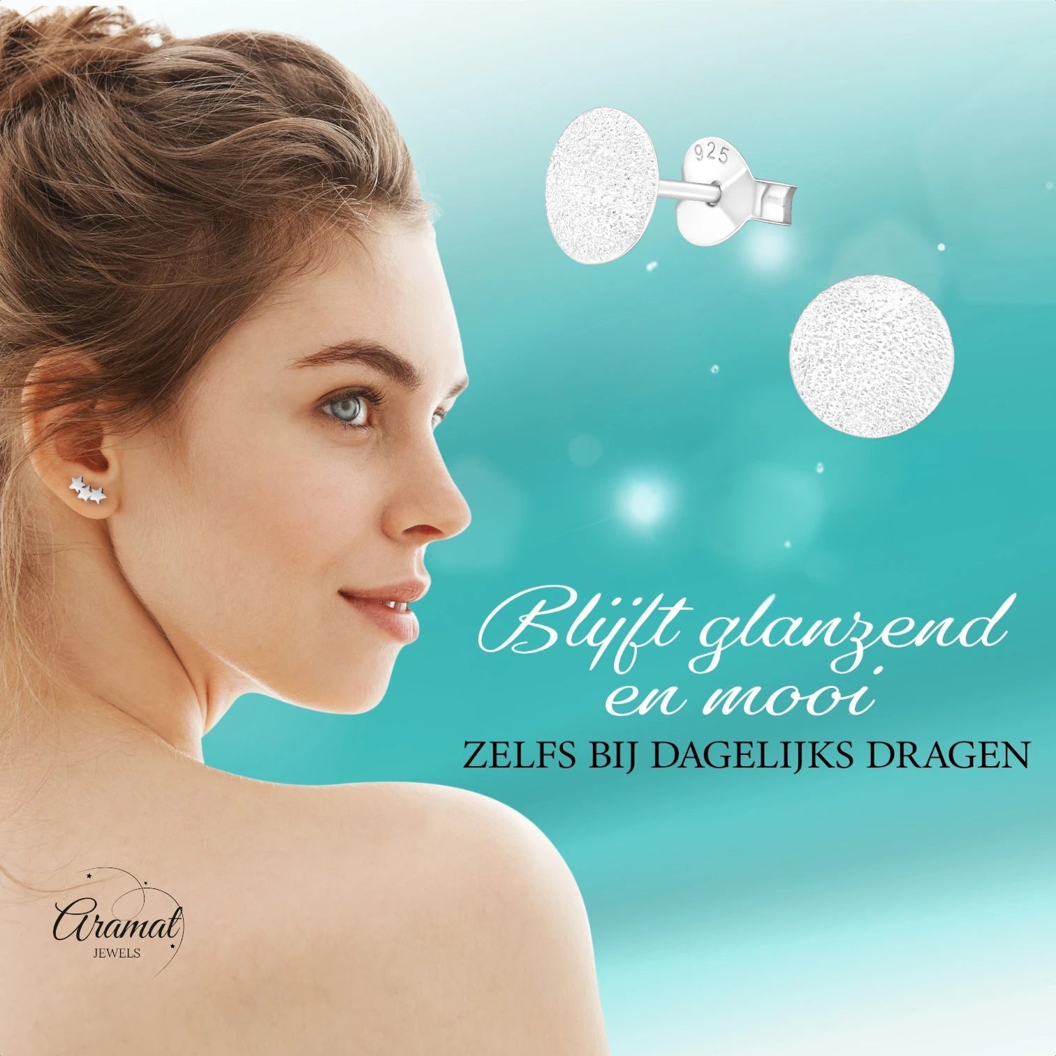 Zilveren Gematteerde Oorbellen - Rond - 6mm - oor4990 - 16501 - Oorbellen kopen