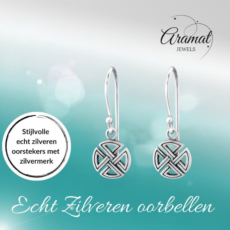 Zilveren Keltische Oorhangers - oor2473 - 31575 - Oorhangers kopen# - 20mm - 925 Zilver