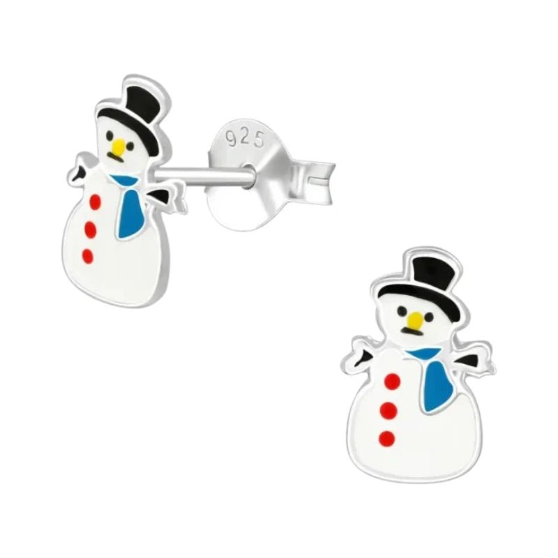 Zilveren Kerst Oorbellen Sneeuwpop - 9mm - oor1961 - 3534 - Oorbellen kopen# - 925 Zilver - 9mm - alles