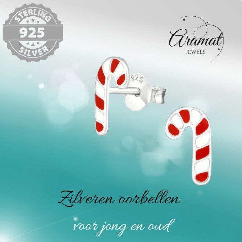 Zilveren kinder oorbellen zuurstok – 10x5 mm - oor4908 - 990 - Oorbellen kopen# - 10mm - 925 Zilver - alles