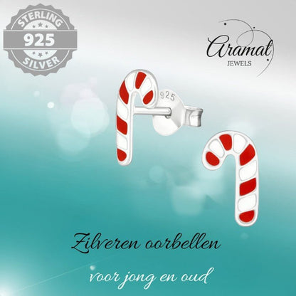 Zilveren kinder oorbellen zuurstok – 10x5 mm - oor4908 - 990 - Oorbellen kopen# - 10mm - 925 Zilver - alles