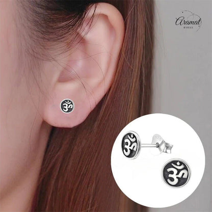 Zilveren Ohm oorbellen – 6 mm nikkelvrij - oor4767 - 21608 - Oorbellen kopen# - 6mm - 925 Zilver - alles