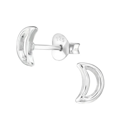 Sterling zilveren halvemaans oorbellen